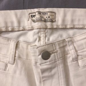 white denim skinny jeans (Free People)